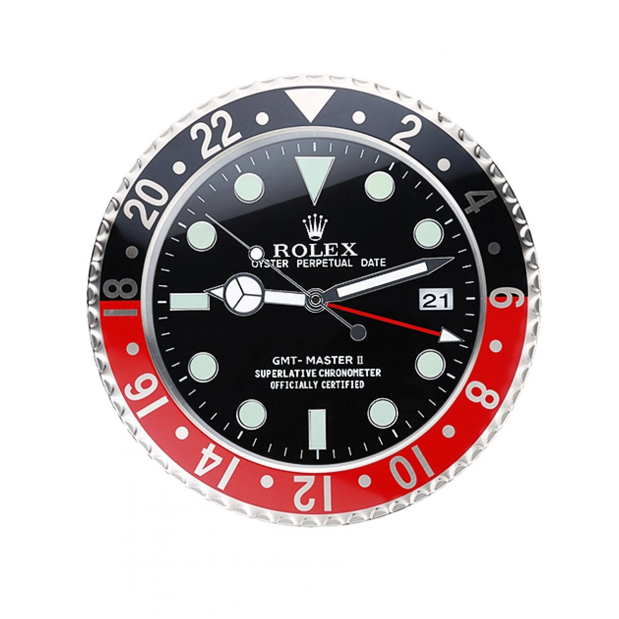 Aaa replica watch Rolex 622478 Wall Master Black-Red II GMT Clock 0630
